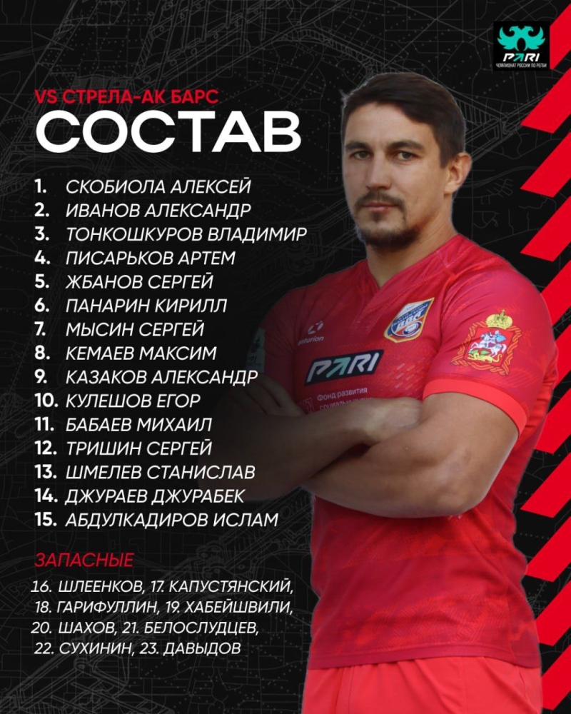 Тренерский штаб &laquo;ВВА-Подмосковья&raquo; озвучил состав игроков на завтрашний матч!