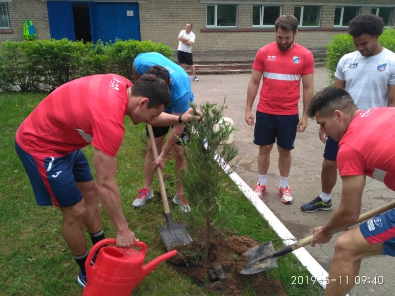 Регбисты &laquo;ВВА-Подмосковья&raquo;, сажают &laquo;Лес победы&raquo; в Монино!